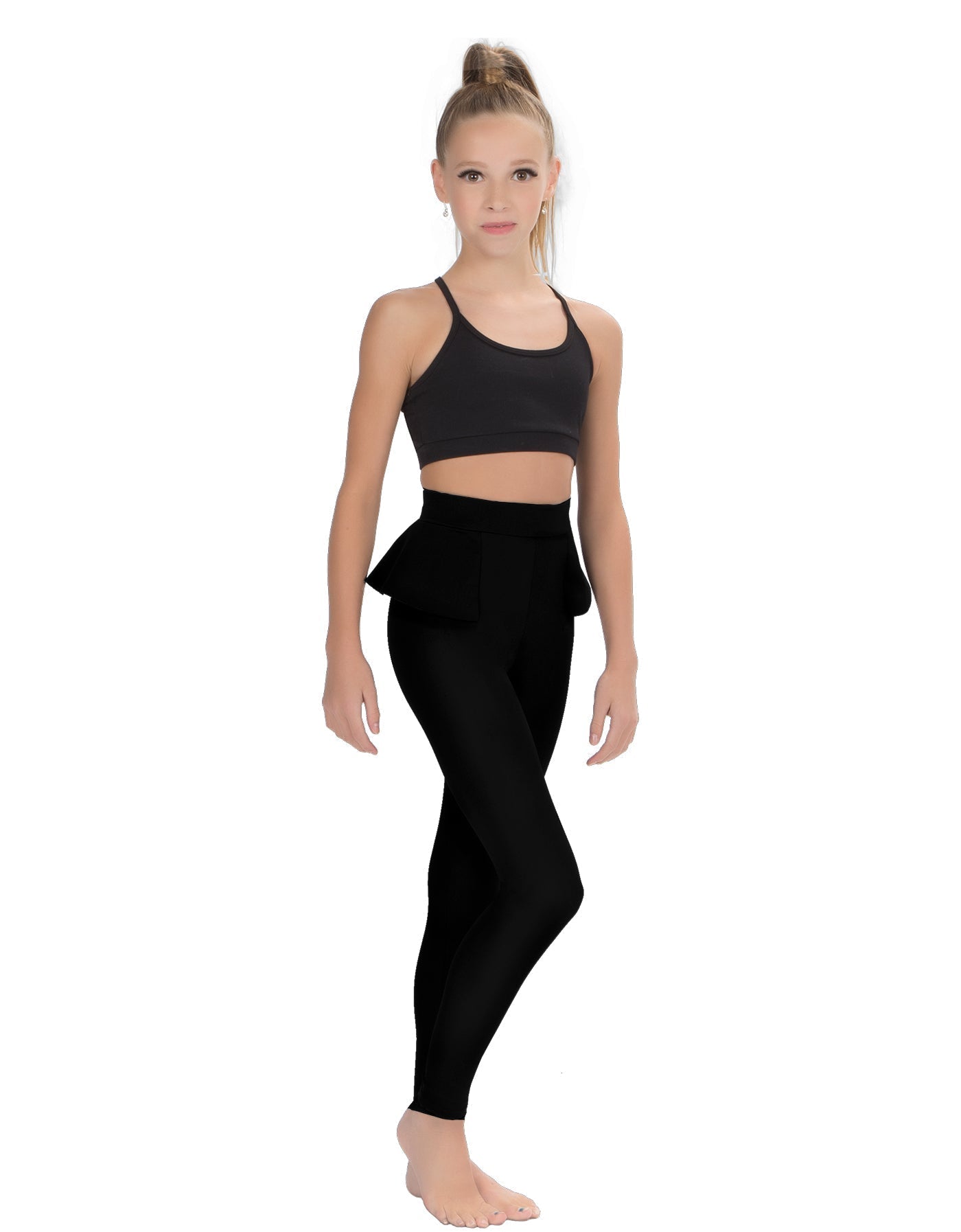 Solid Lycra Peplum Pants