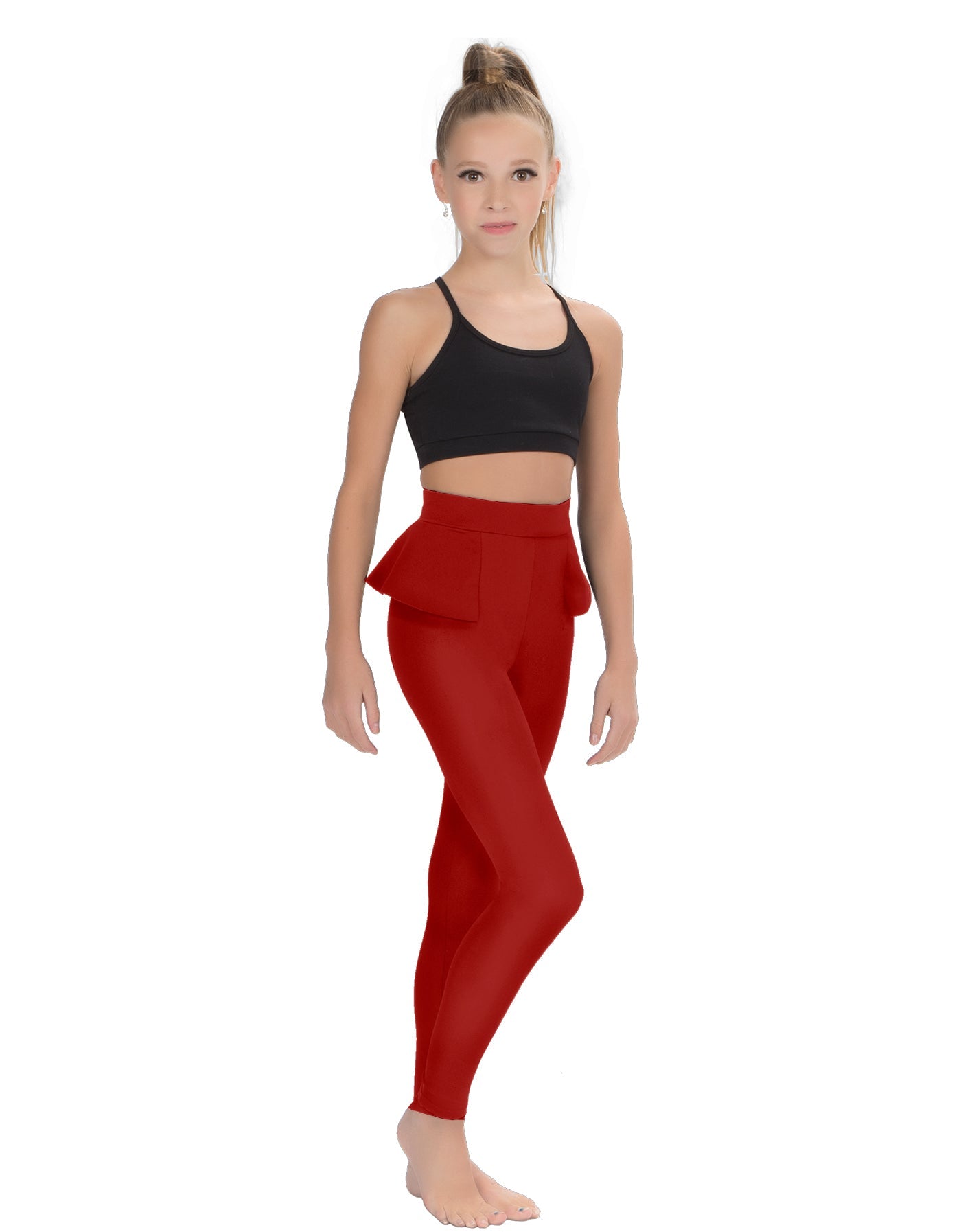 Solid Lycra Peplum Pants