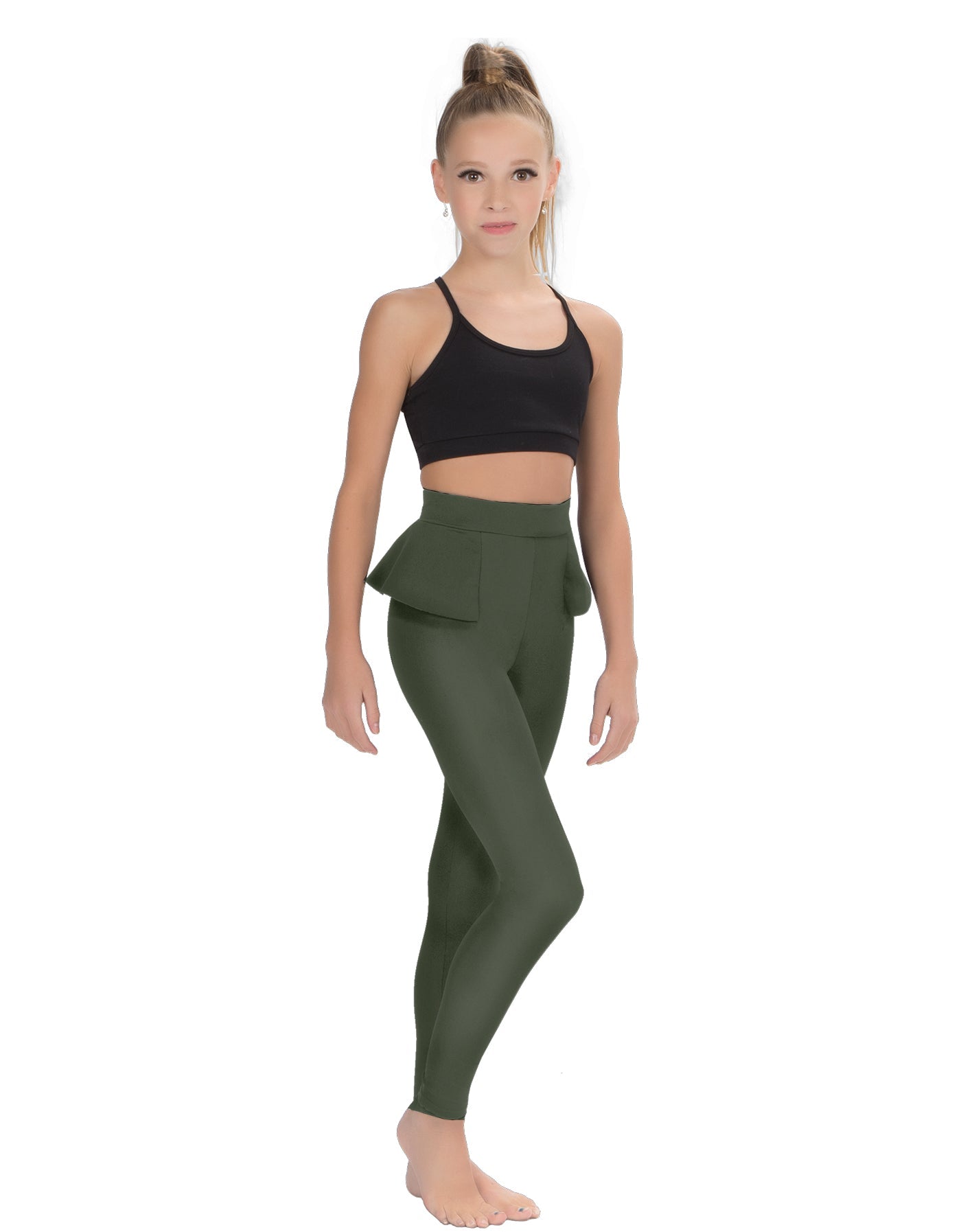 Solid Lycra Peplum Pants