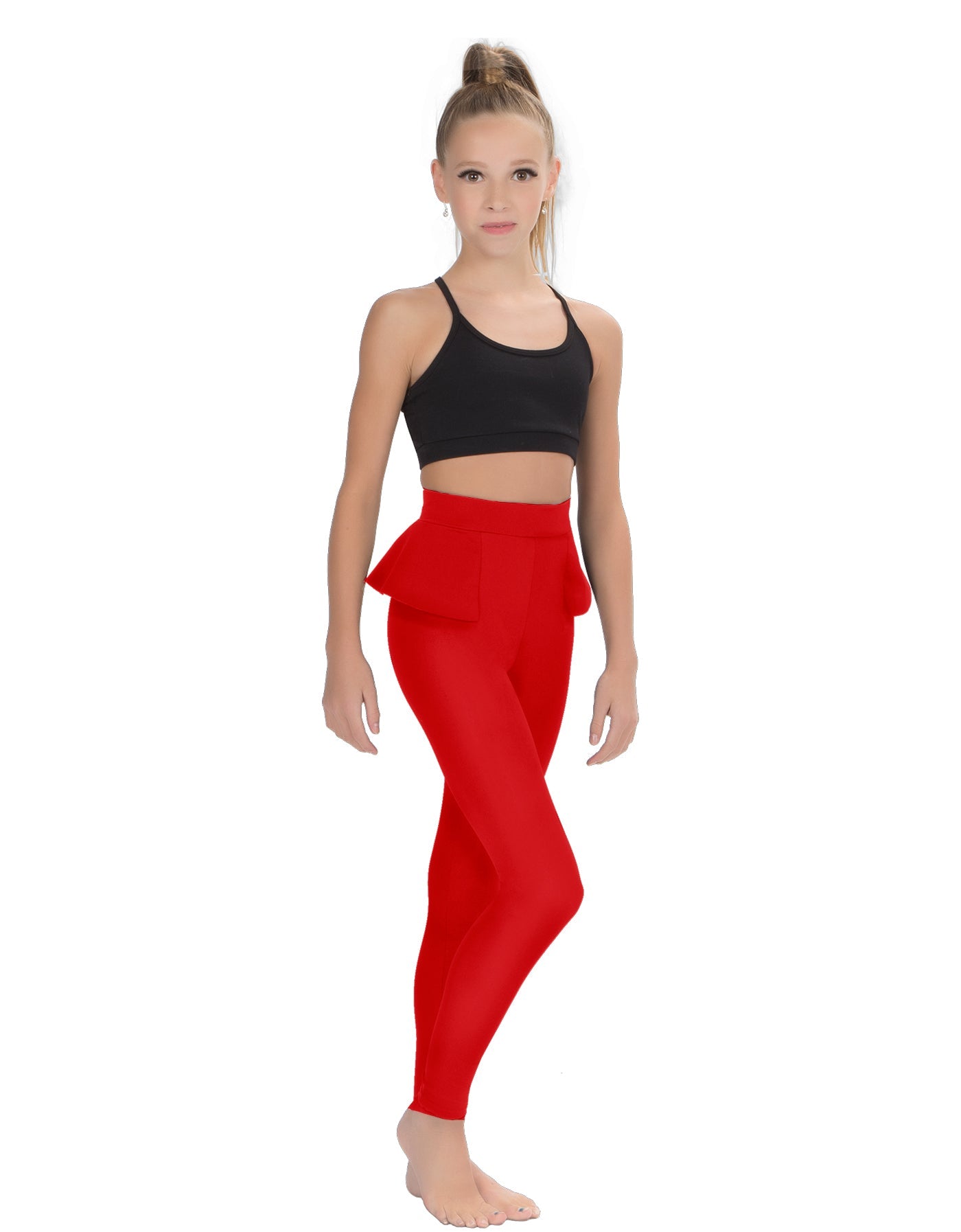 Solid Lycra Peplum Pants