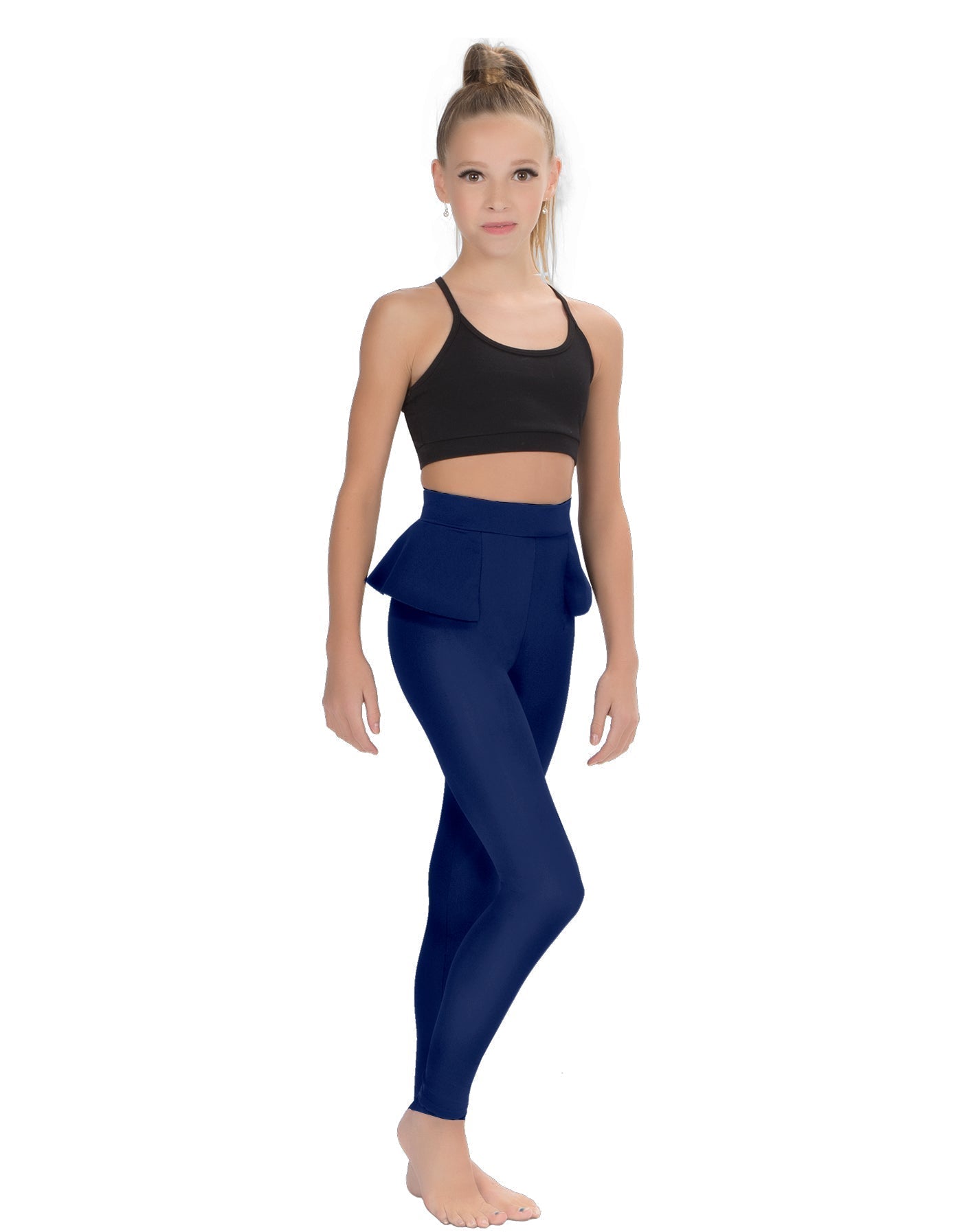 Solid Lycra Peplum Pants