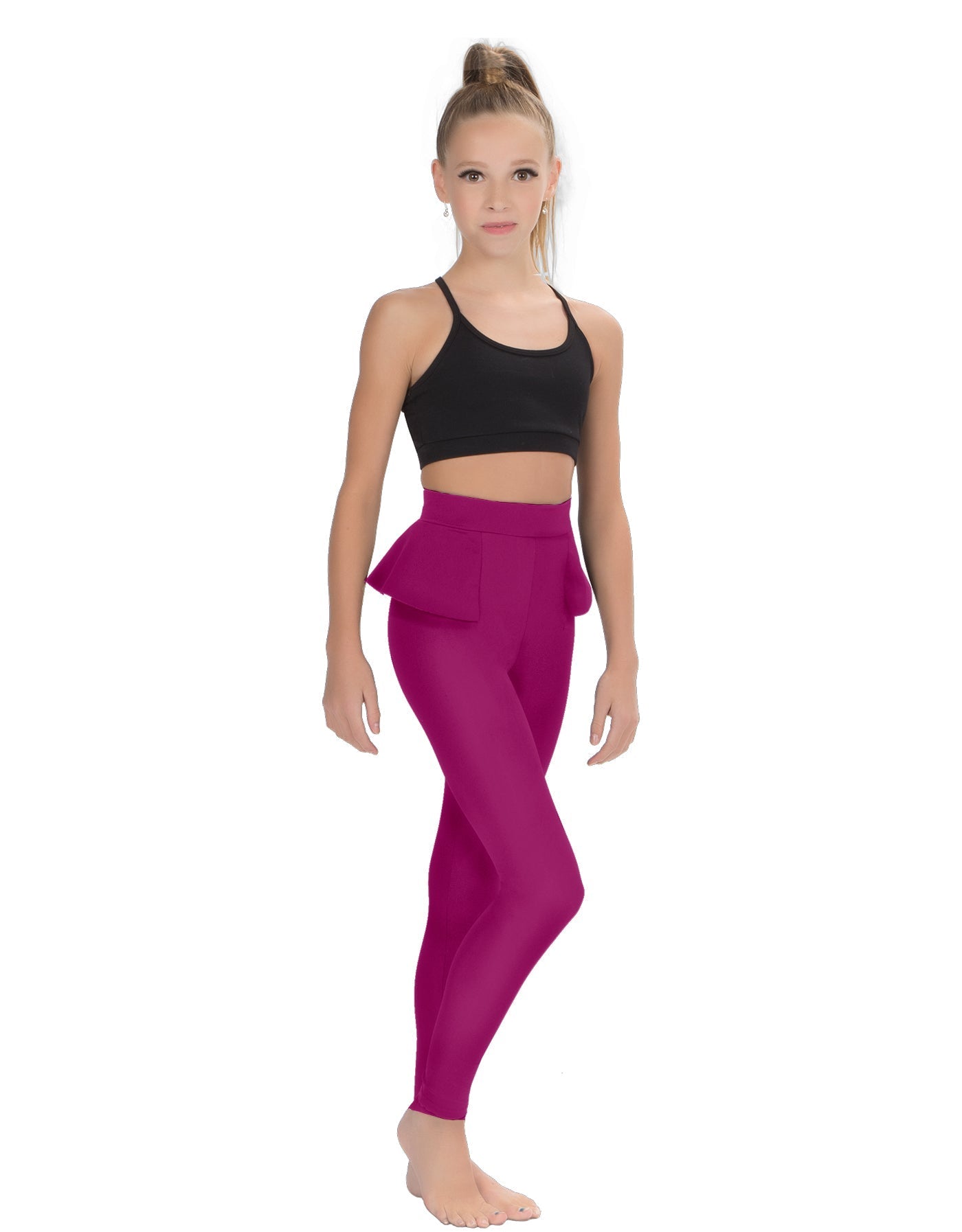 Solid Lycra Peplum Pants