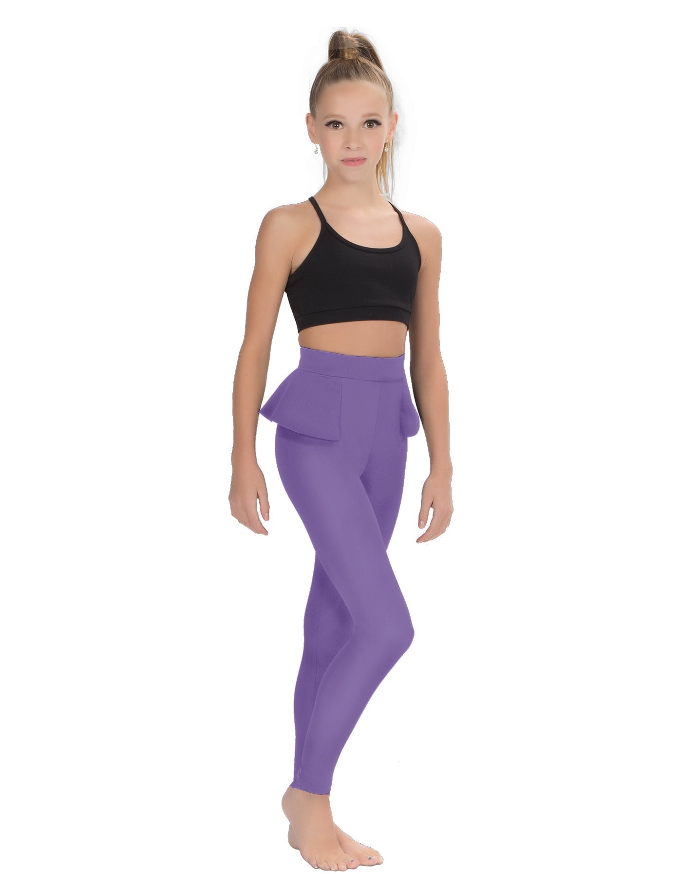 Solid Lycra Peplum Pants