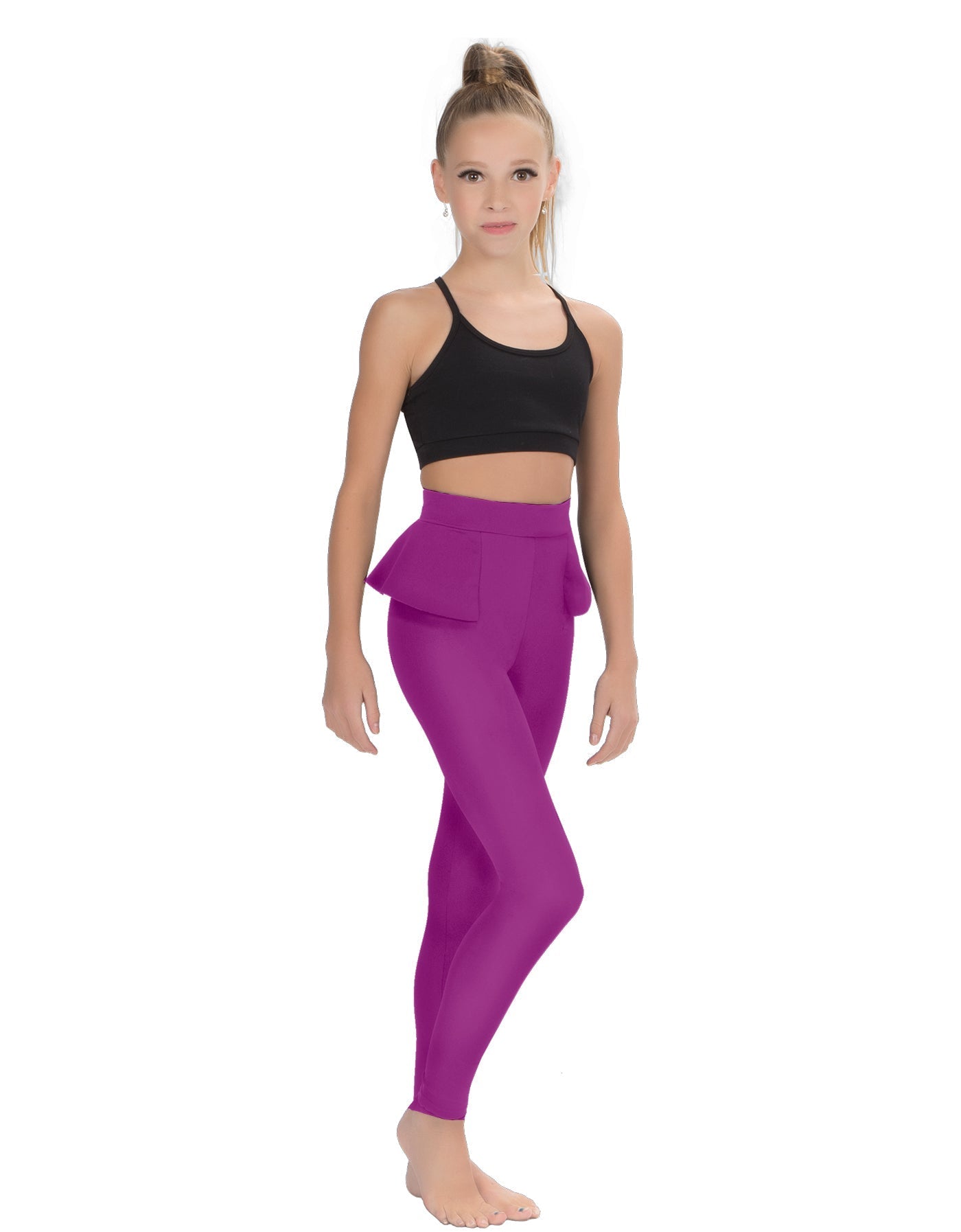 Solid Lycra Peplum Pants