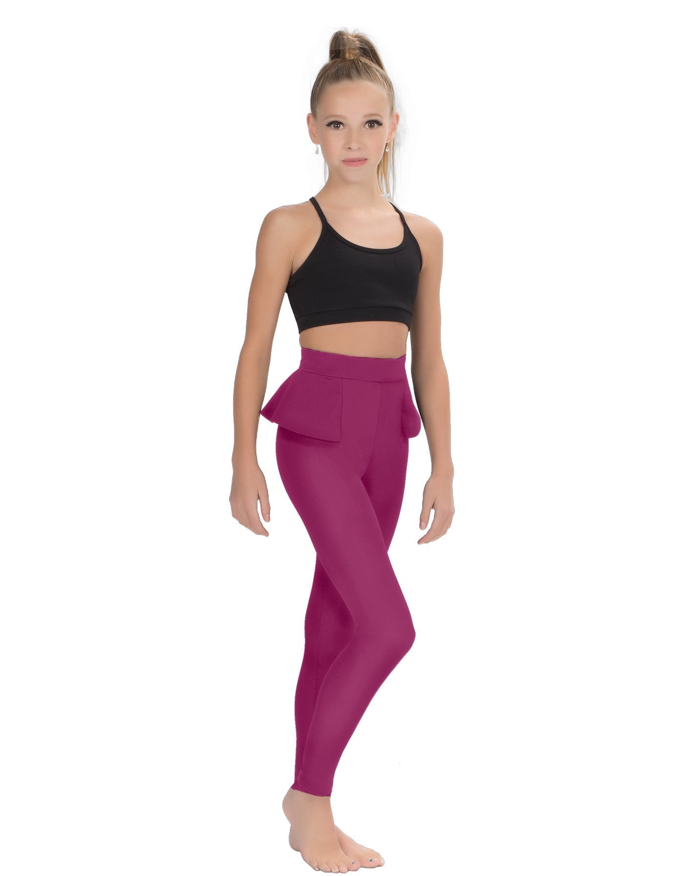 Solid Lycra Peplum Pants