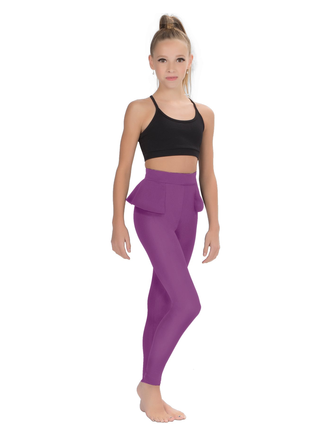 Solid Lycra Peplum Pants