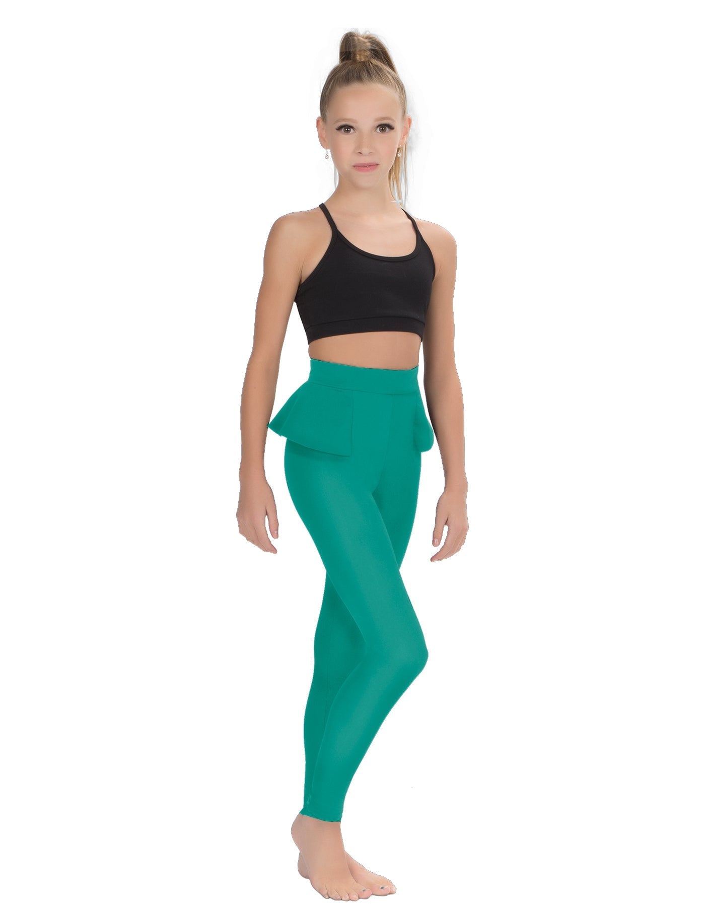 Solid Lycra Peplum Pants