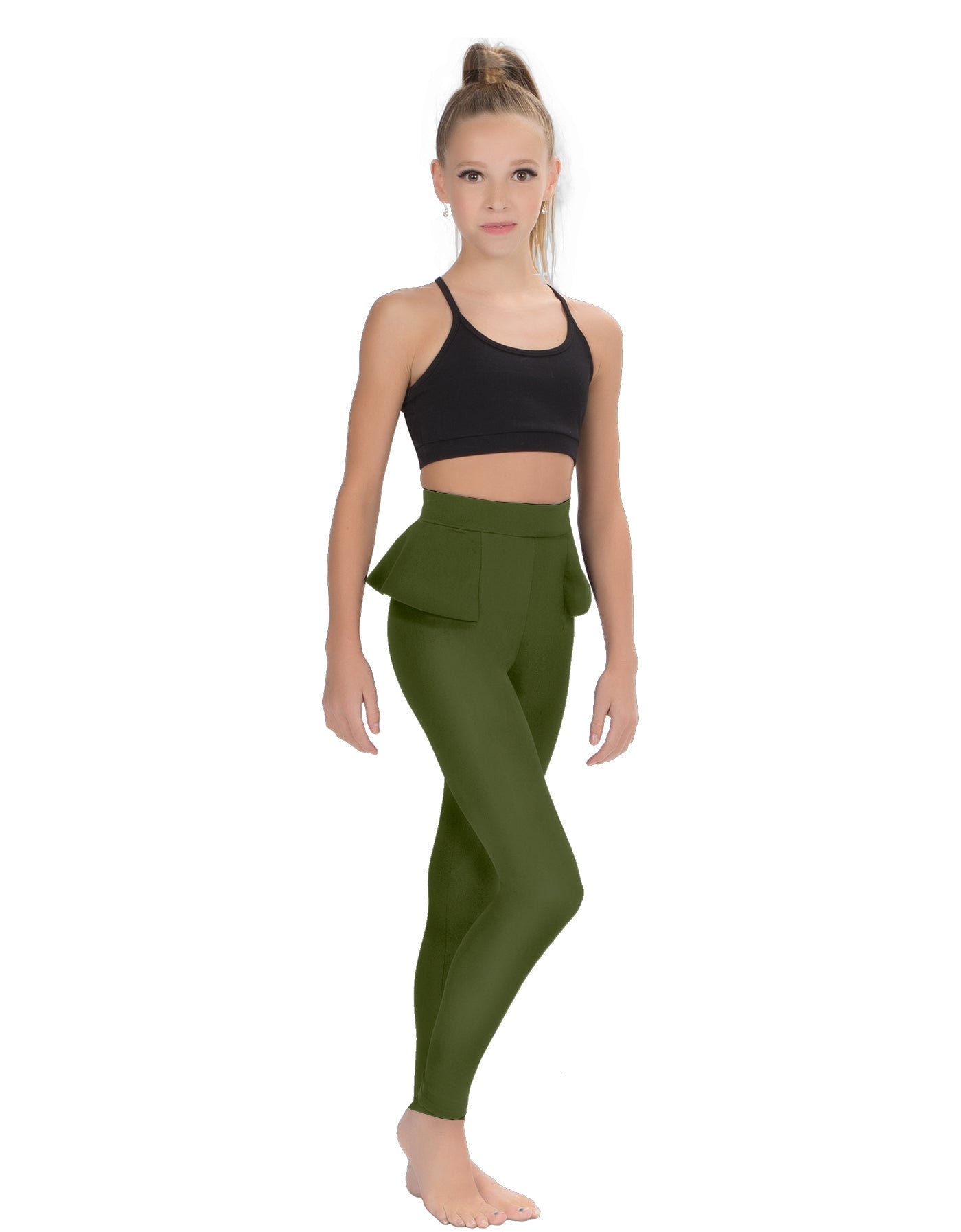 Solid Lycra Peplum Pants