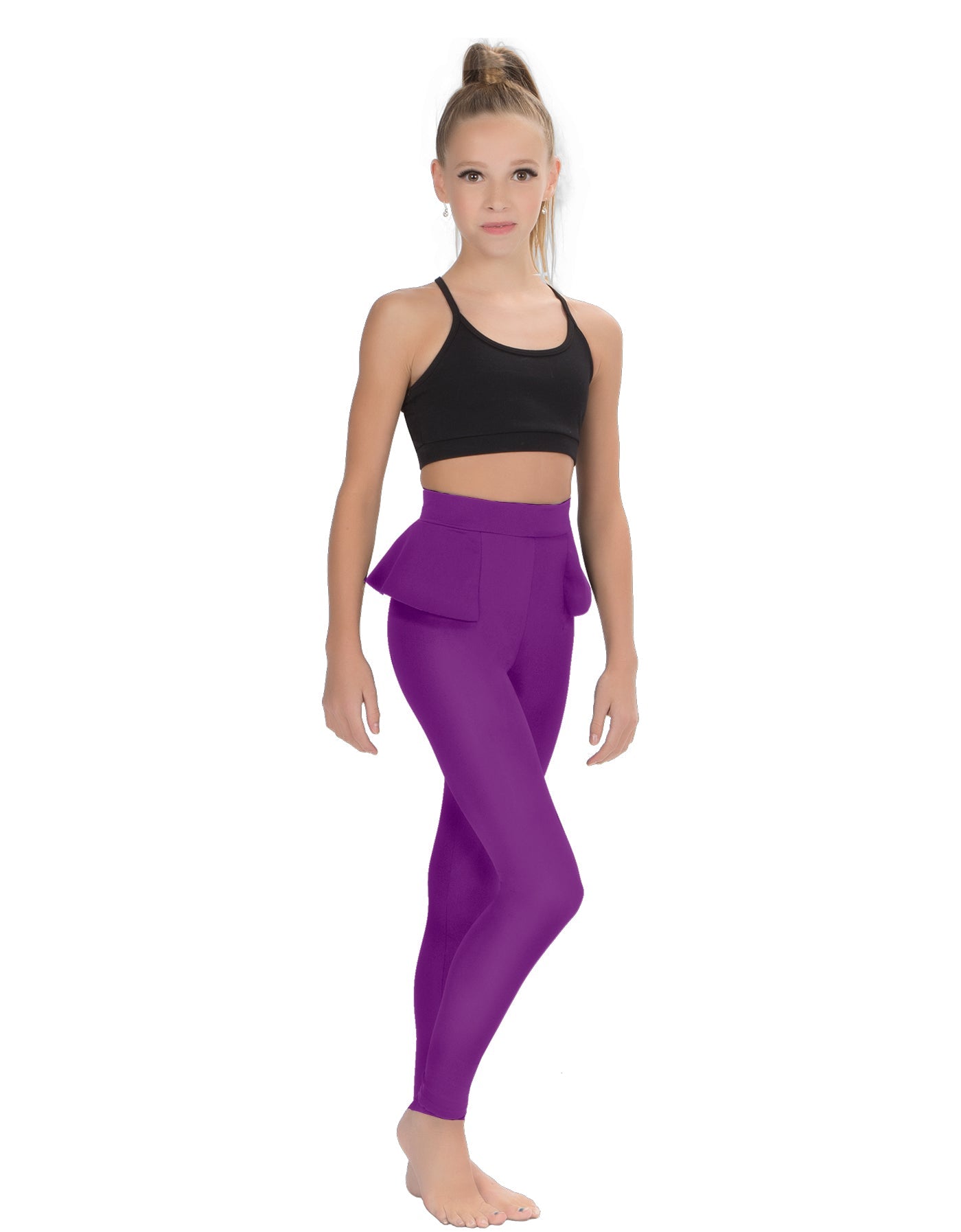 Solid Lycra Peplum Pants