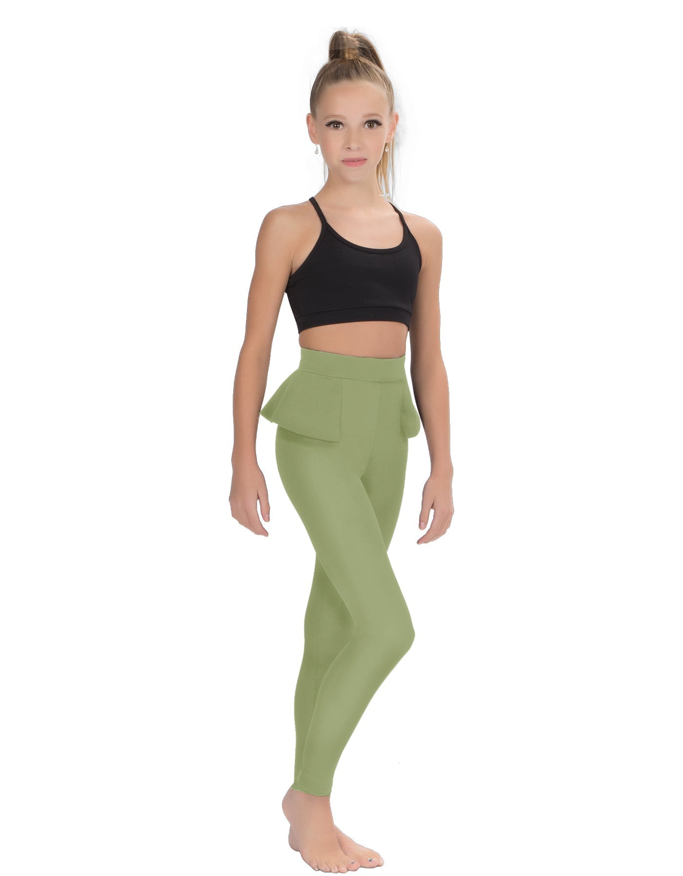 Solid Lycra Peplum Pants