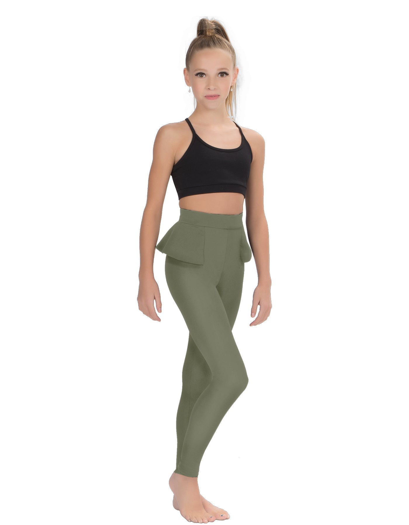 Solid Lycra Peplum Pants