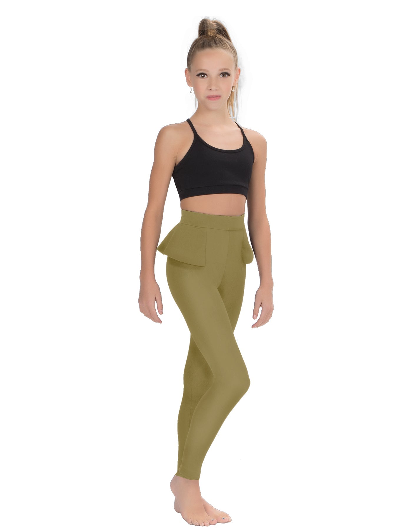 Solid Lycra Peplum Pants