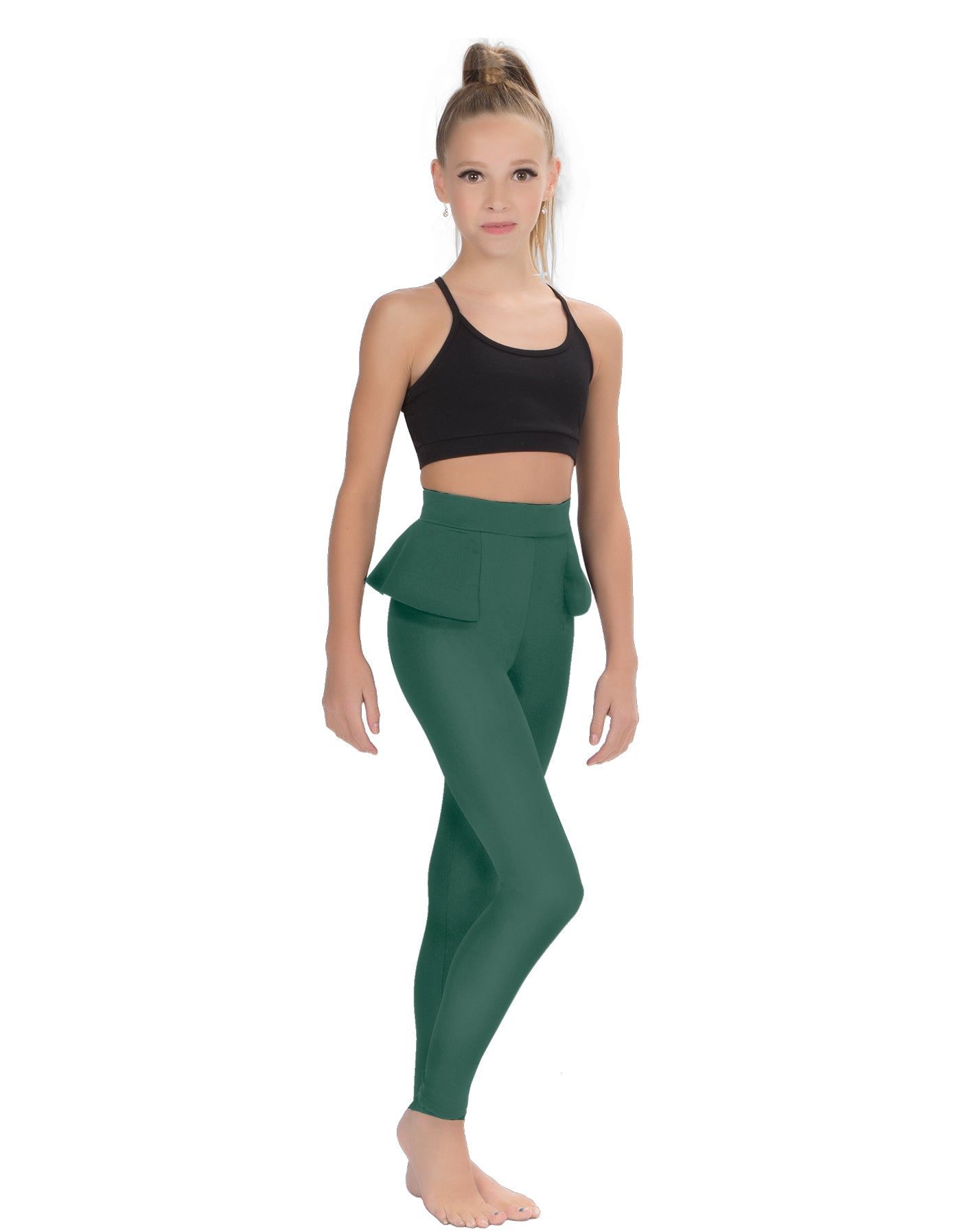 Solid Lycra Peplum Pants