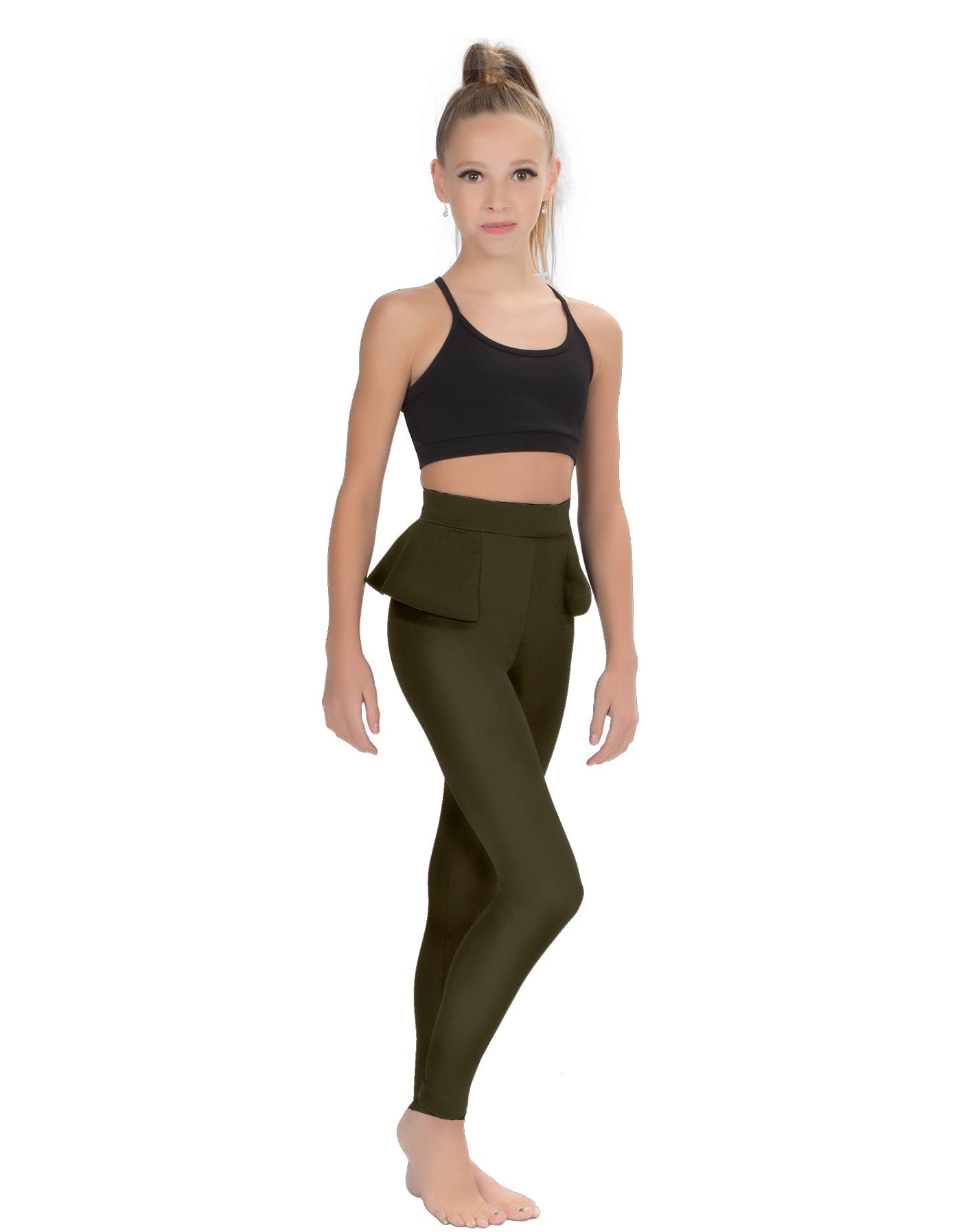 Solid Lycra Peplum Pants