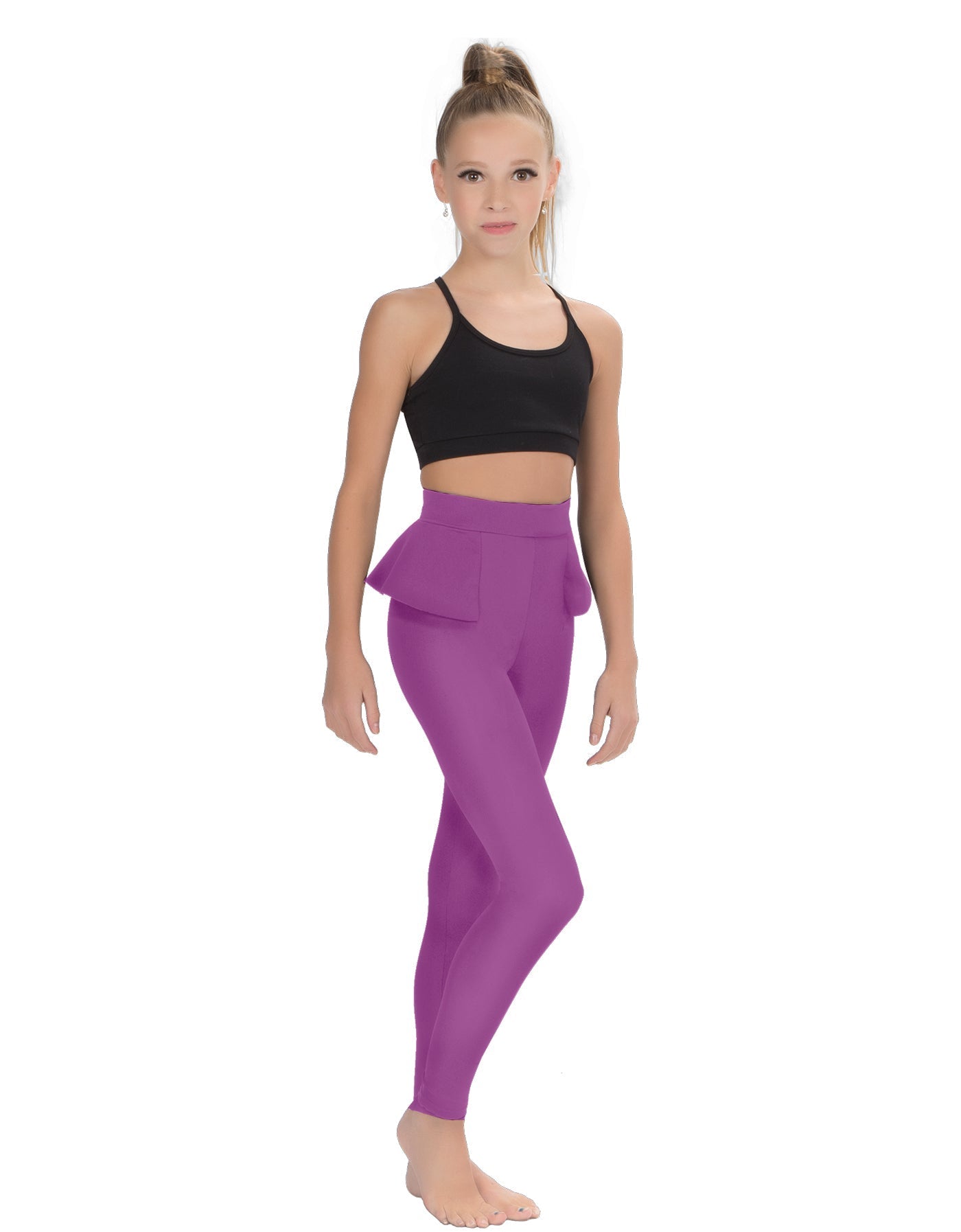 Solid Lycra Peplum Pants