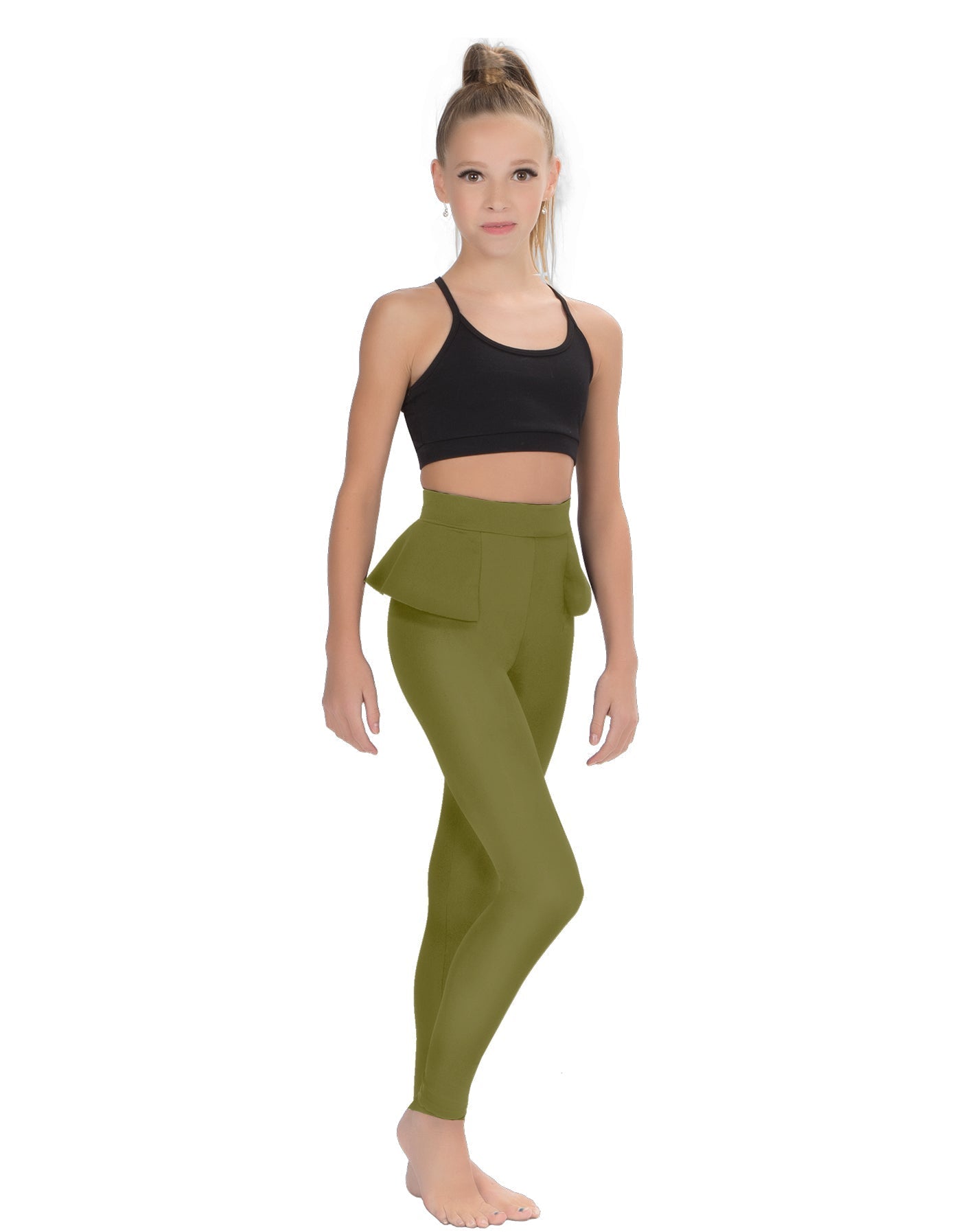 Solid Lycra Peplum Pants