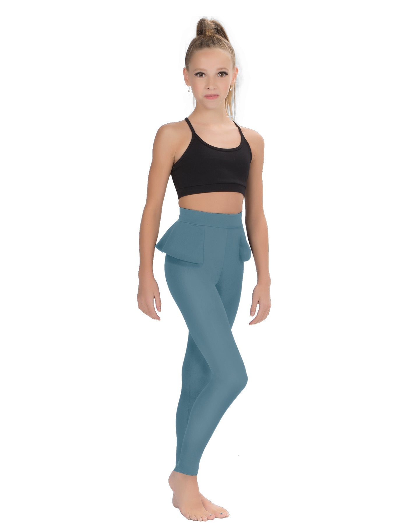 Solid Lycra Peplum Pants