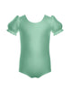 Solid Lycra Puff Sleeve Leotard