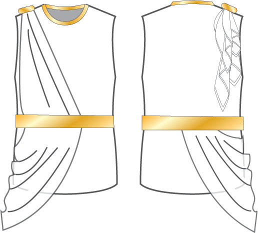 Custom Richardson High School Grecian Sleeveless Boys Tank with Grecian Drape