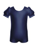 Solid Lycra Puff Sleeve Biketard