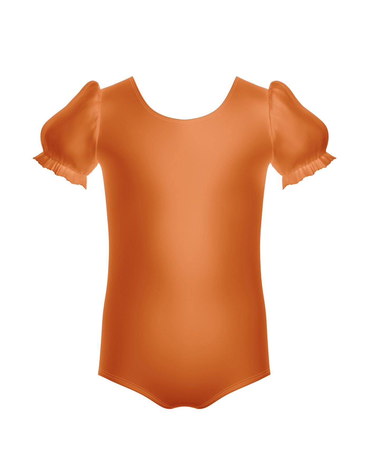 Solid Lycra Puff Sleeve Leotard