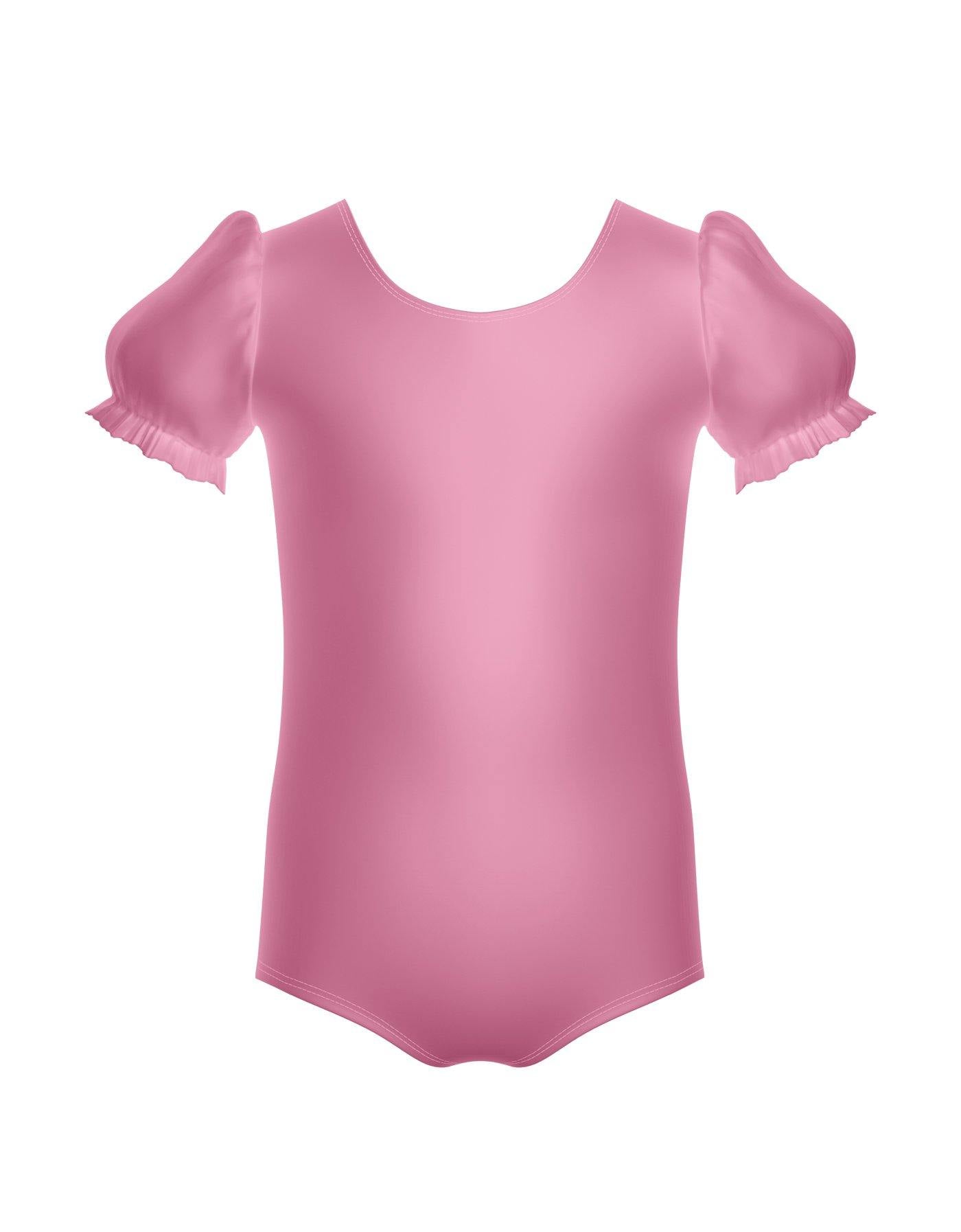 Solid Lycra Puff Sleeve Leotard