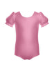 Solid Lycra Puff Sleeve Leotard