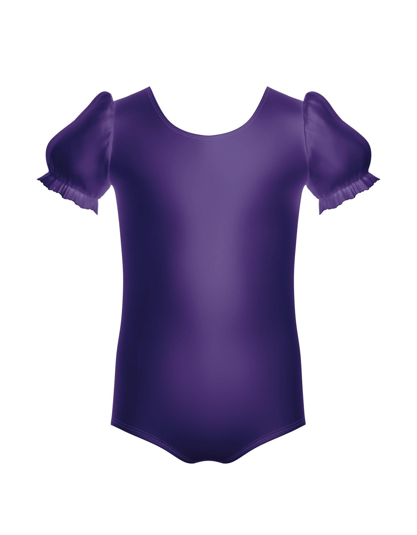 Solid Lycra Puff Sleeve Leotard