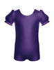 Solid Lycra Puff Sleeve Biketard