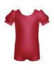 Solid Lycra Puff Sleeve Biketard