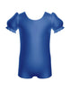 Solid Lycra Puff Sleeve Biketard