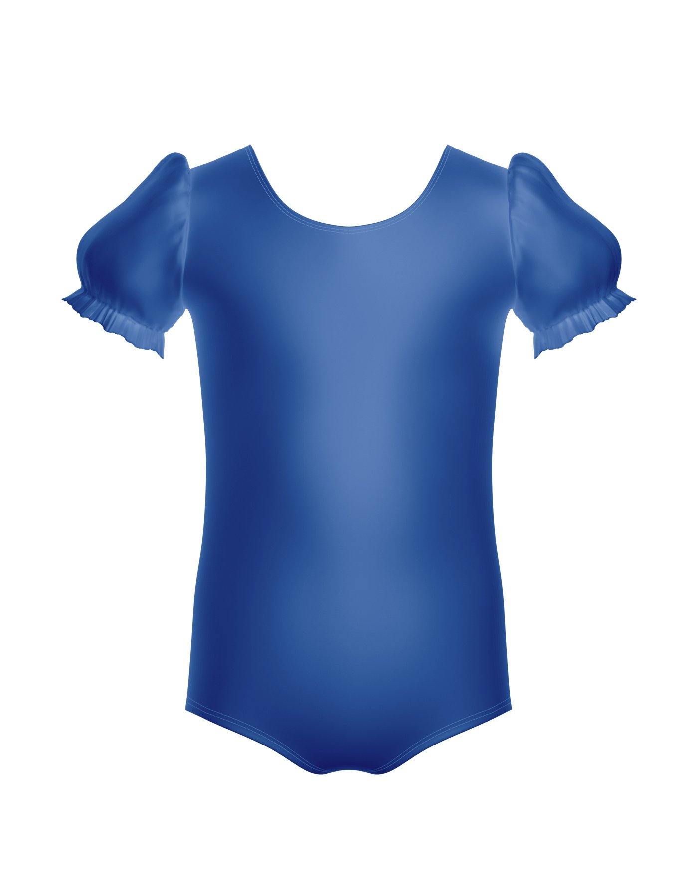 Solid Lycra Puff Sleeve Leotard
