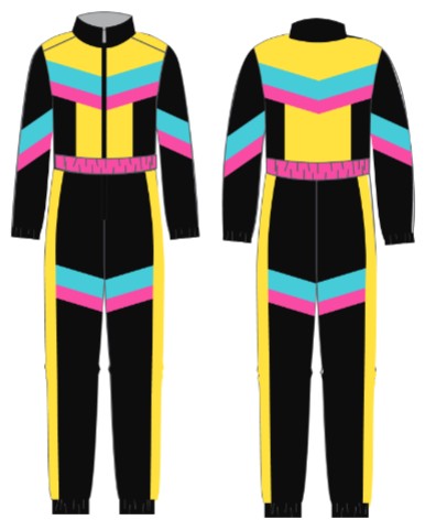 Custom 80s Work Out Jumpsuit with Tall Collar