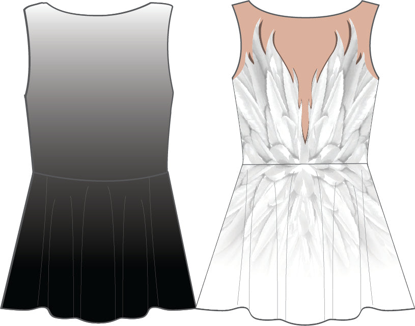 Custom Always Goodnight Double Skirt Convertible Bib Tank Biketard Dress