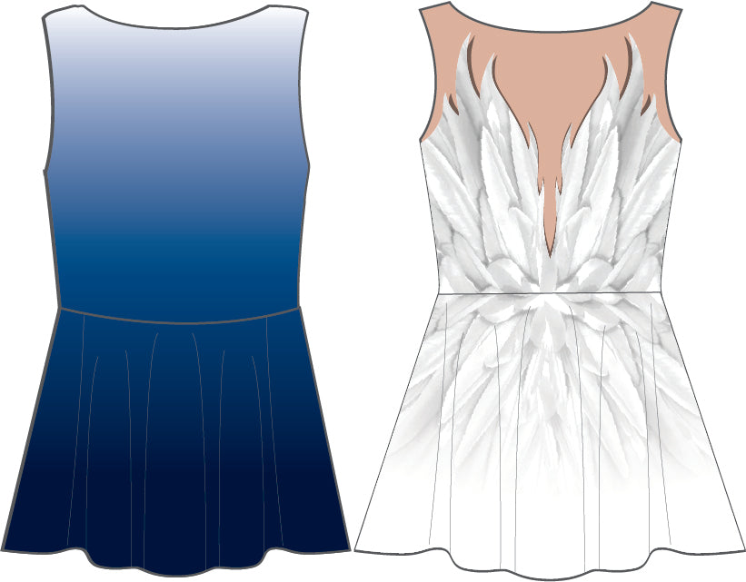 Custom Always Goodnight Double Skirt Convertible Bib Tank Biketard Dress
