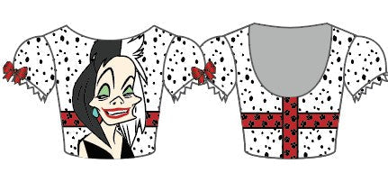 Custom Villians Puff Sleeve Crop Top