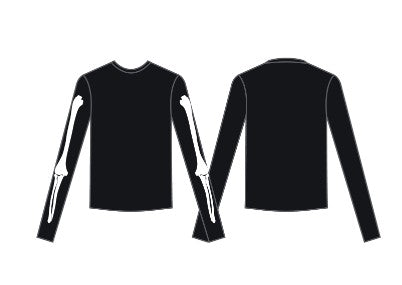 Custom Skeleton Sam LS Boys Shirt