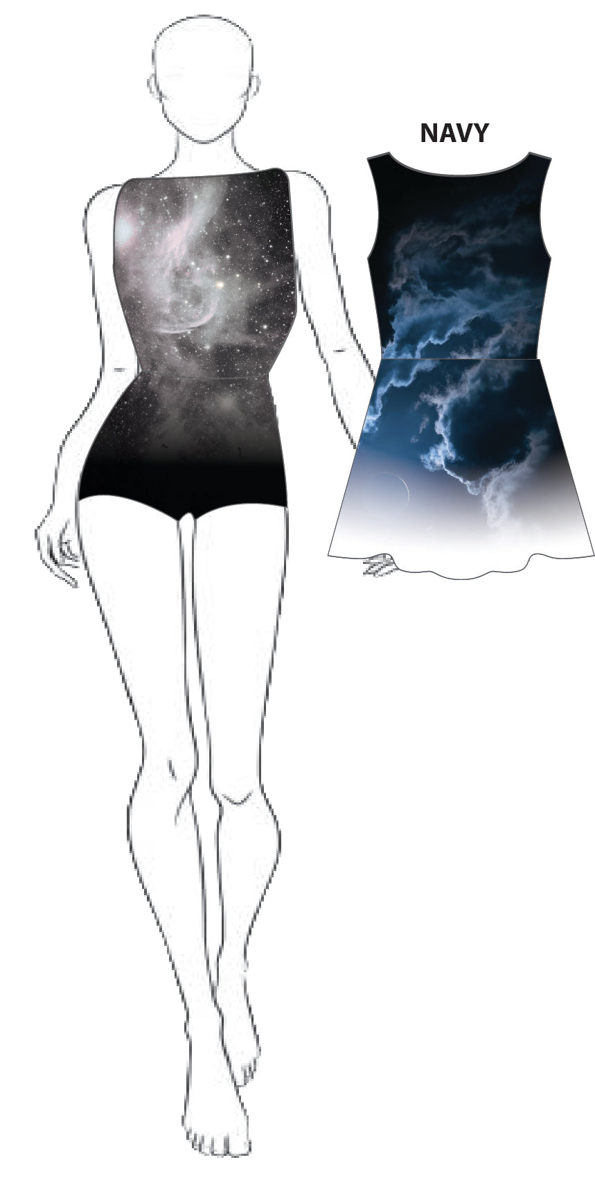 Custom Wonderful World Convertible Tank Dress