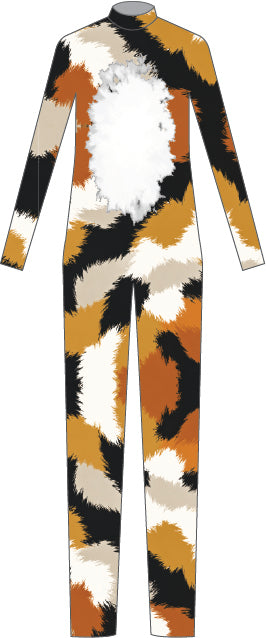 Custom Cats the Musical - Calico Mens LS Tneck Zipper Back Straight Leg Unitard