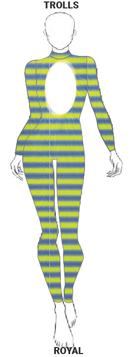 Custom Seuss Trolls LS Tneck Zipper Back Unitard