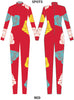 Custom Seuss Spots LS Tneck Zipper Back Unitard