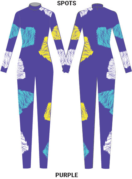 Custom Seuss Spots LS Tneck Zipper Back Unitard