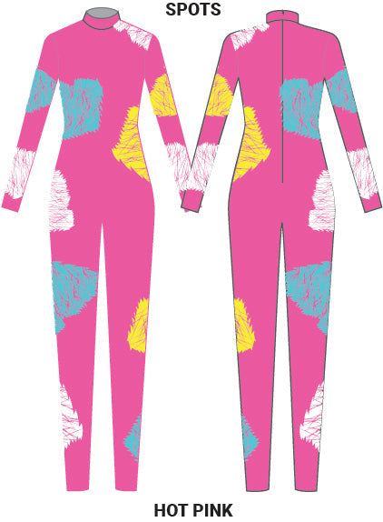 Custom Seuss Spots LS Tneck Zipper Back Unitard