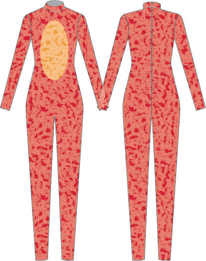 Custom Seuss Bear LS Tneck Zipper Back Unitard
