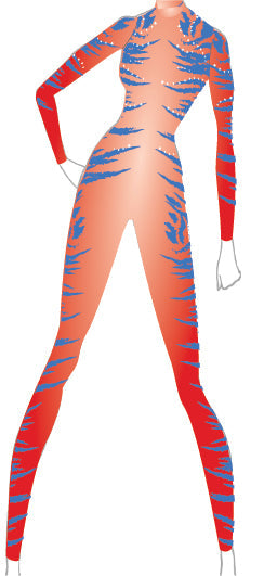 Custom Seuss Avatar LS Tneck Zipper Back Unitard