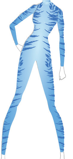 Custom Seuss Avatar LS Tneck Zipper Back Unitard