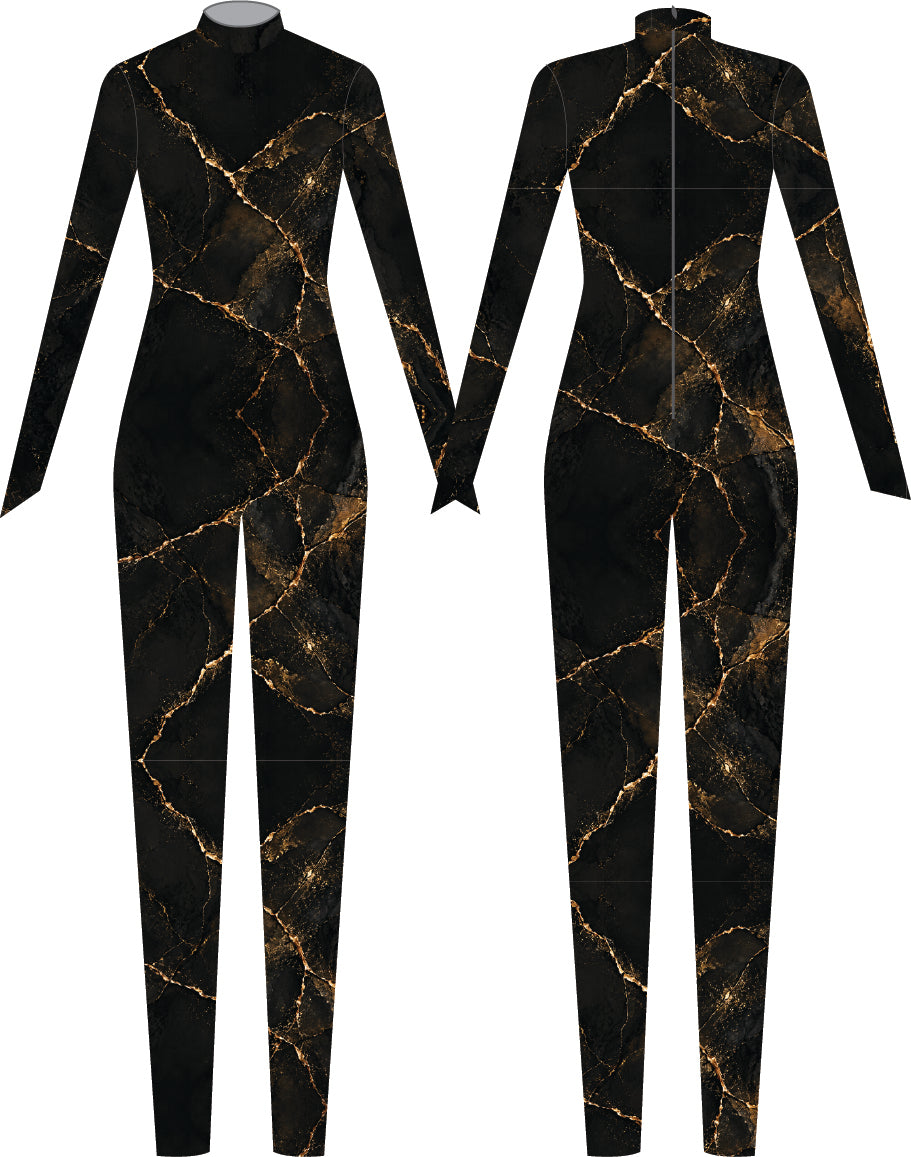 Custom Dark Watchers LS Tneck Zipper Back Unitard