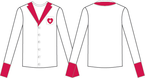 Custom Healthcare Hero LS Red Heart Shirt