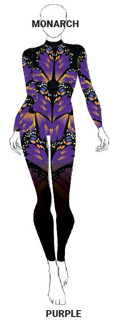Monarch LS Tneck Zipper Back Unitard