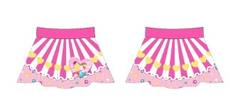 Custom Candy Stripes Top Skirt Hologram